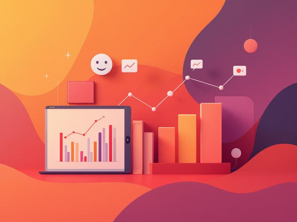 A professional abstract illustration representing the concept of 1. Match Chart Type to Relationship, Not Data Type in Dat...